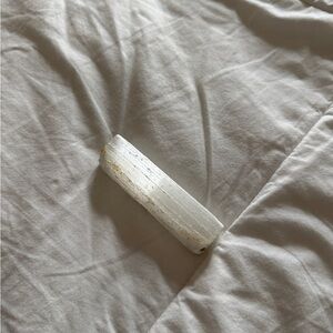 Natural White Selenite Wand | Energy Cleansing & Crystal Charging | ~4”